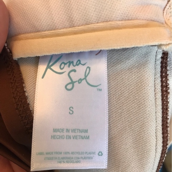 Kona Sol 1-Piece Swimsuit - Brown - NWT - S - Picture 9 of 10